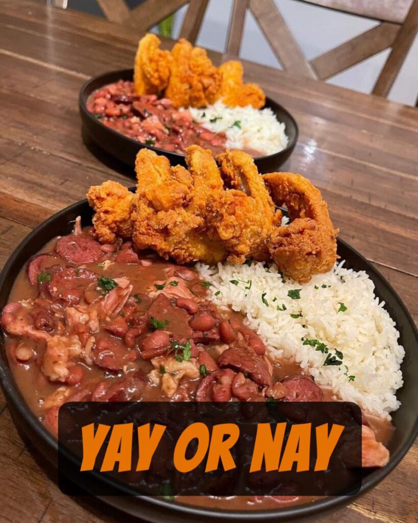 Fried Catfish with Red Beans & Rice
