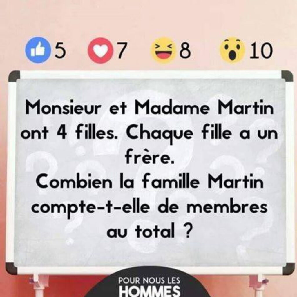 Énigme du jour pour les intelligents