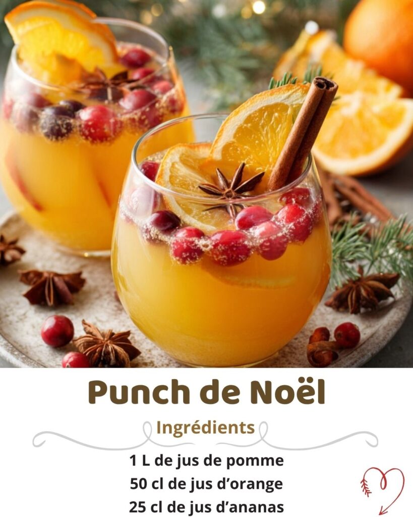 Punch de Noël : cocktail festif aux épices et agrumes pour réchauffer les fêtes