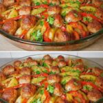 Délicieuse casserole de saucisses de pommes de terre