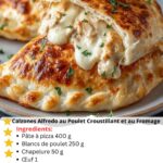 Calzones Alfredo au Poulet Croustillant et au Fromage (Friteuse à Air)