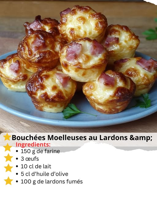 Bouchées Moelleuses au Lardons & Comté