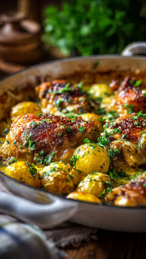 Garlic Parmesan Chicken and Potatoes (One-Pan Dinner)