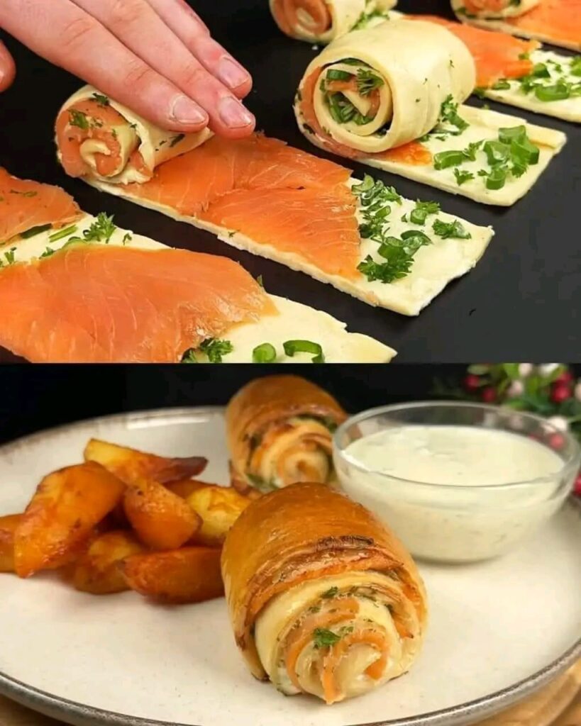 Recette Savoureuse : Feuilleté au Saumon avec Salade de Pommes de Terre