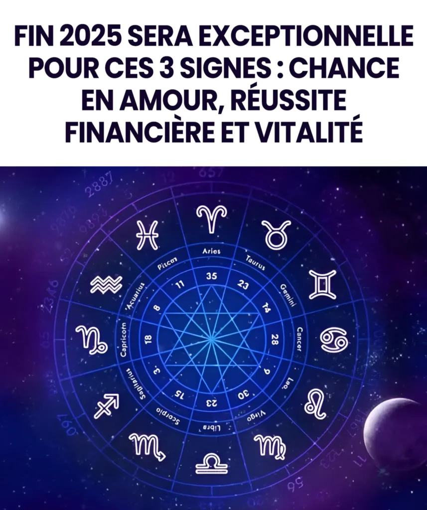 Les 3 signes astrologiques qui vivront la plus belle fin d’année 2025 : amour, argent et santé au top !